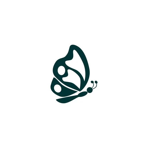 Ícone web borboleta simples — Vetor de Stock