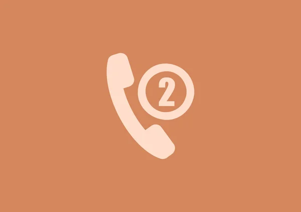 Telefon cső két hiányzó hívások — Stock Vector