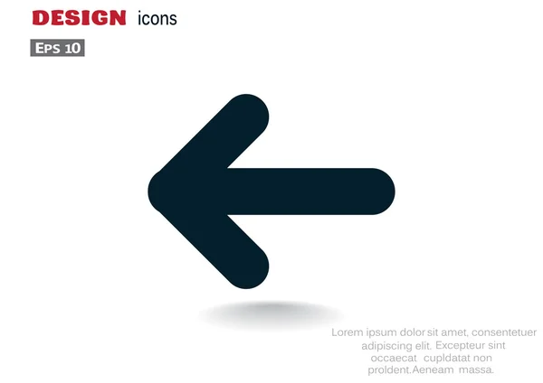 Flecha apuntando icono izquierdo — Archivo Imágenes Vectoriales