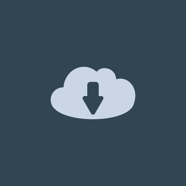 Nube descarga de archivos icono web — Archivo Imágenes Vectoriales