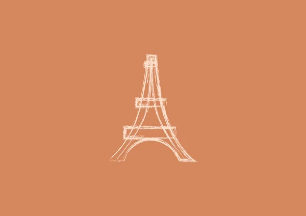 Eiffel tower spindelväv ikonen — Stock vektor