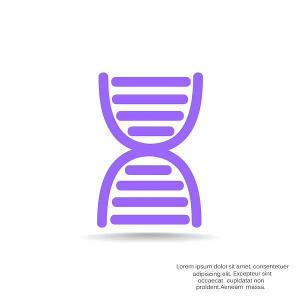 Dna-Genetik-Web-Symbol — Stockvektor