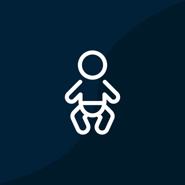 Símbolo de bebé infantil en líneas simples — Vector de stock