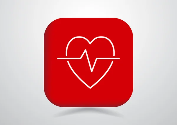 Heartbeat web icon — Vector de stoc