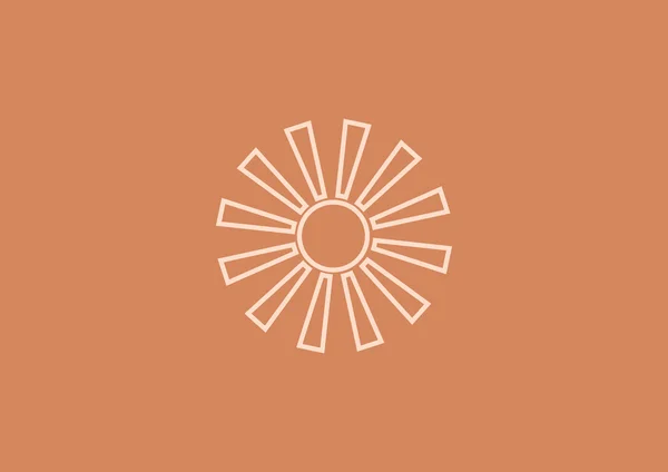 Slunce s paprsky jednoduché ikony — Stockový vektor