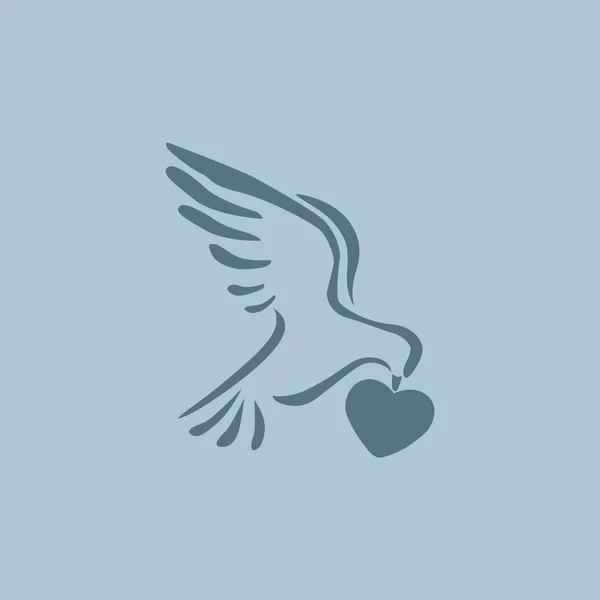 Güvercin web simgesi — Stok Vektör