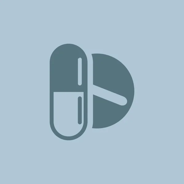 Píldoras médicas icono web — Vector de stock
