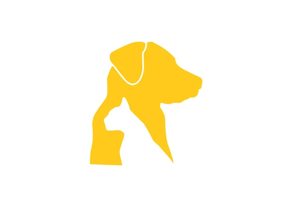 Signo con siluetas de mascotas domésticas — Vector de stock