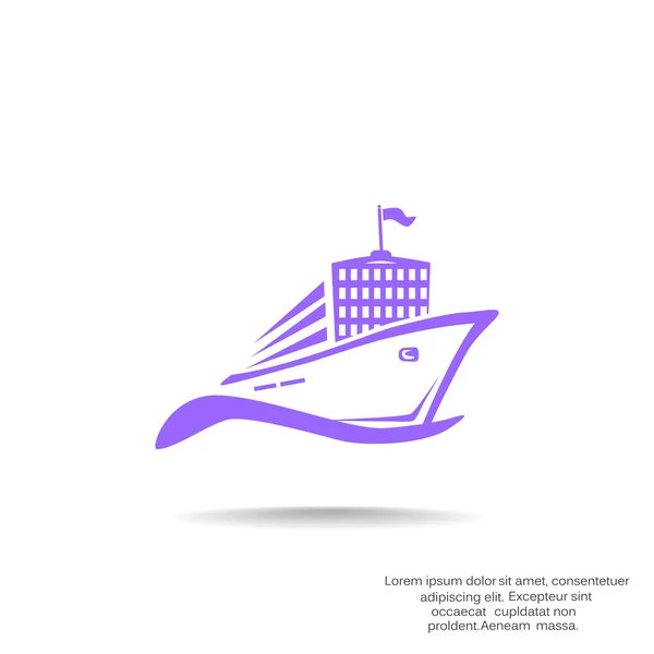 Icono web del barco — Archivo Imágenes Vectoriales