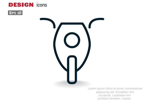 Icono web de motocicleta — Vector de stock