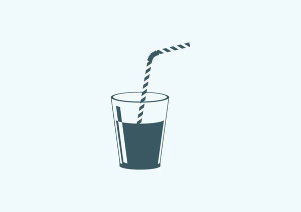 Кубок с освежающим значком напитка — стоковый вектор