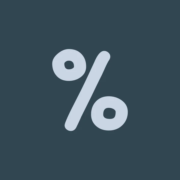 Ikona prosty symbol procentu — Wektor stockowy