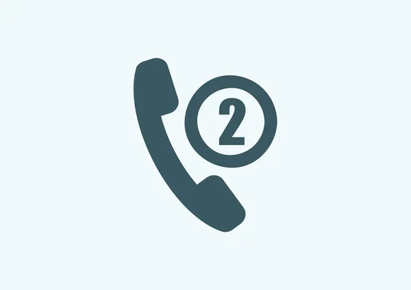 Telefonschlauch mit zwei fehlenden Anrufen — Stockvektor