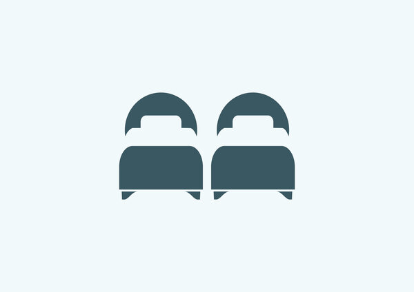 Twin beds icon