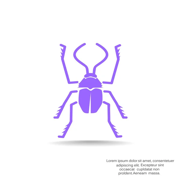 Bugg symbol med disposition beetle — Stock vektor