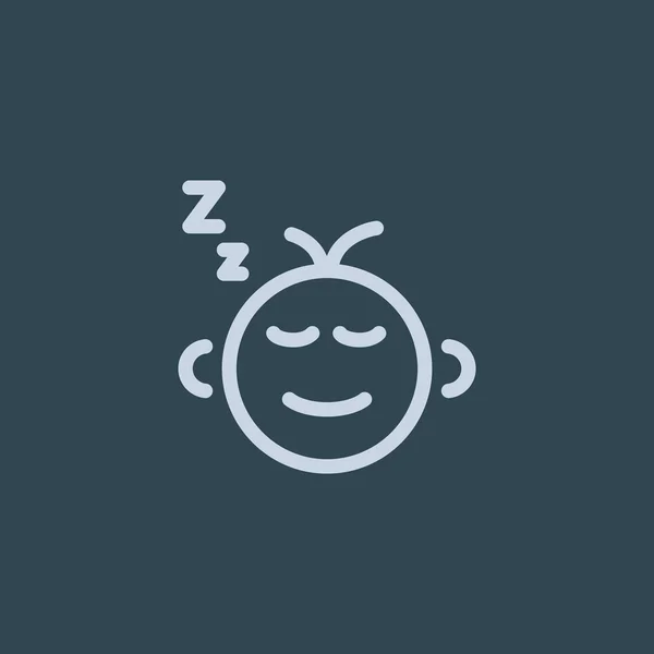 Bambino dormire silhouette — Vettoriale Stock