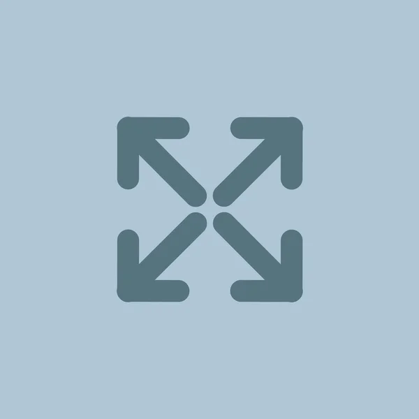 Vier pijlen in vierkante pictogram — Stockvector