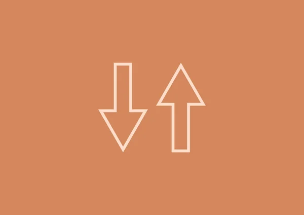 Deux flèches icône — Image vectorielle