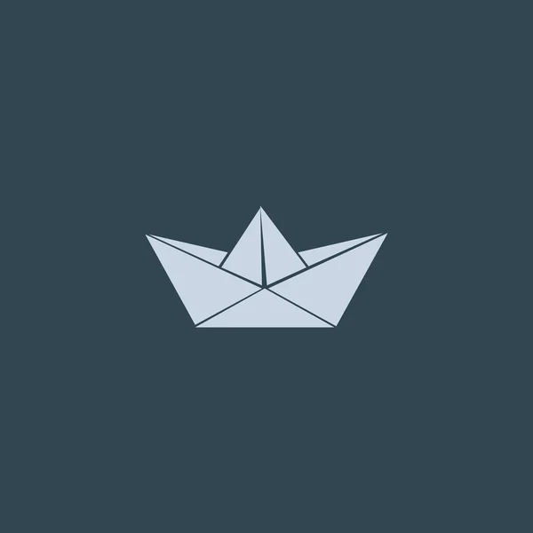 Icono de barco de papel — Archivo Imágenes Vectoriales