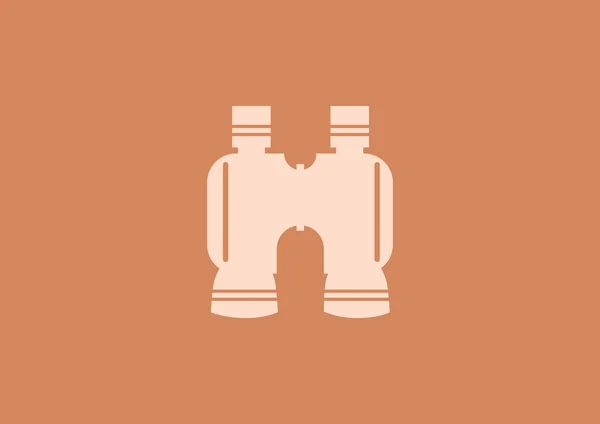 Icono web binocular simple — Vector de stock