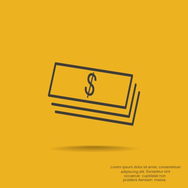 Dolar web simgesi yığını