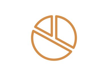 Yüzde kavramı yuvarlak web simgesi