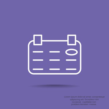 Takvim basit web simgesi yaprak