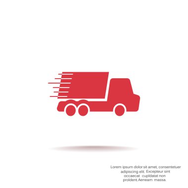 Hızlı teslimat kavramı üzerinde basit kamyon