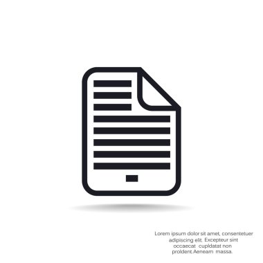 Belge dosya basit web simgesi