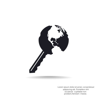 Dünya web simgesi anahtarı
