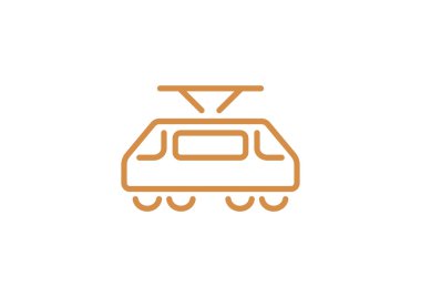 Basit tramvay web simgesi