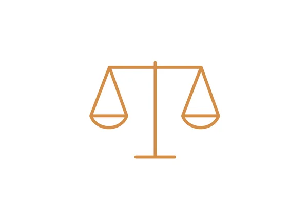 Schalen van Justitie eenvoudige web pictogram — Stockvector