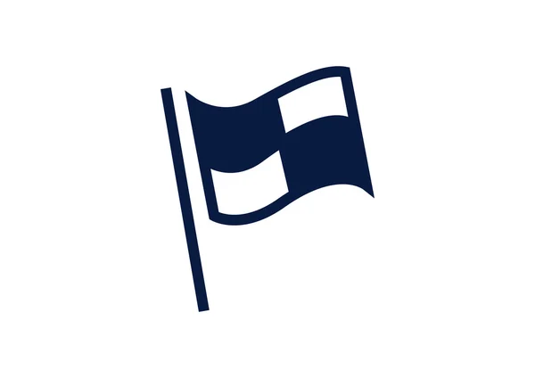 Terminer icône drapeau — Image vectorielle