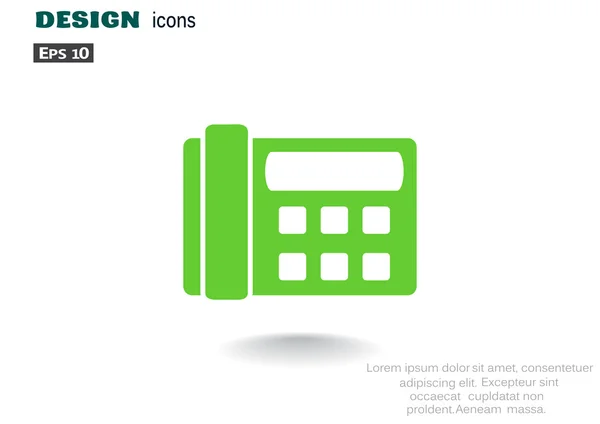 Teléfono fax icono web — Vector de stock