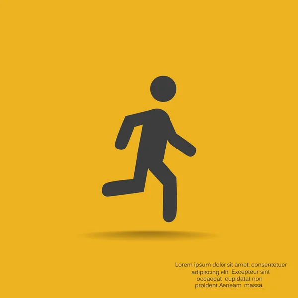 Hombre corriendo icono — Vector de stock