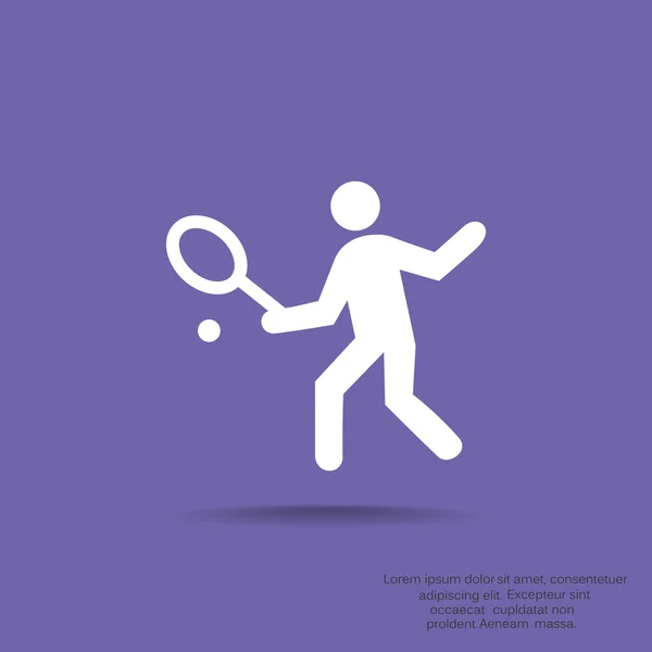 Silhueta de tenista —  Vetores de Stock