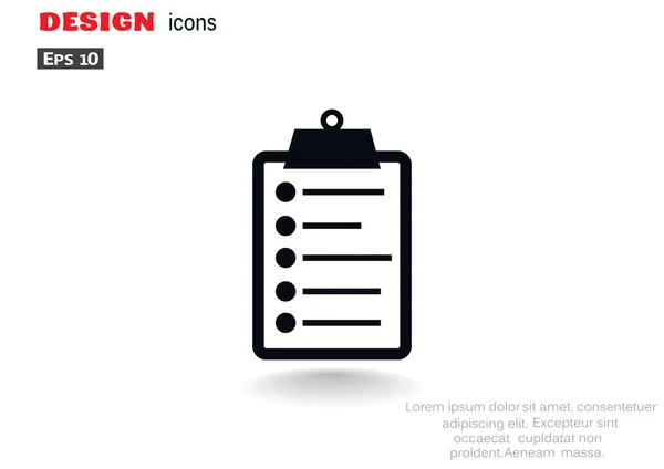 List on clipboard simple icon — Stock Vector