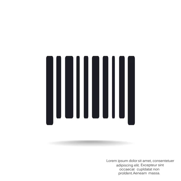 Απλή barcode εικονίδιο web — Διανυσματικό Αρχείο