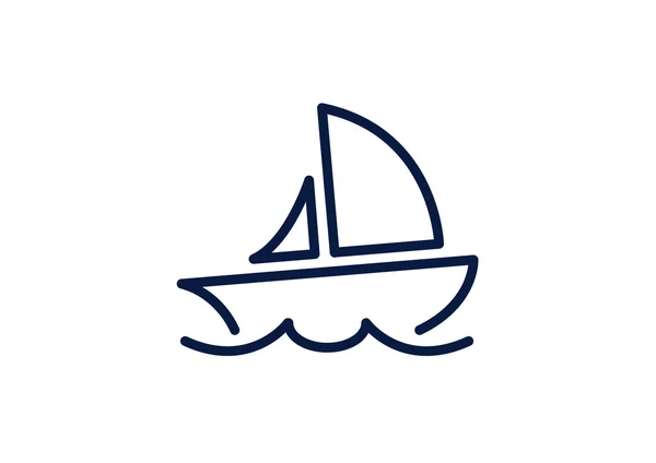 Icône yacht simple — Image vectorielle