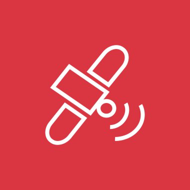 Uzay İstasyonu ince çizgi simgesi