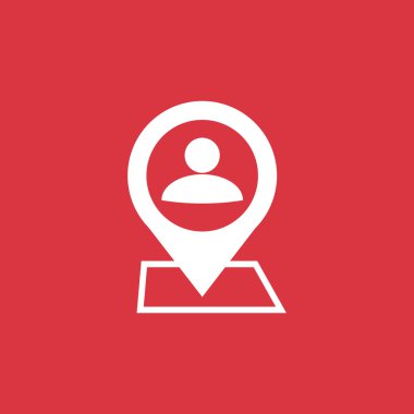 İnsan konum işaretçisi basit simgesine