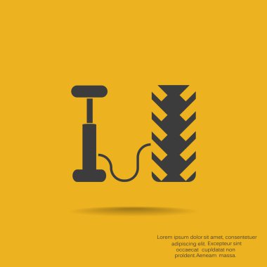 Hava pompası ve lastik web simgesi