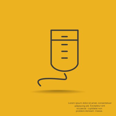 Damla sayacı basit web simgesi