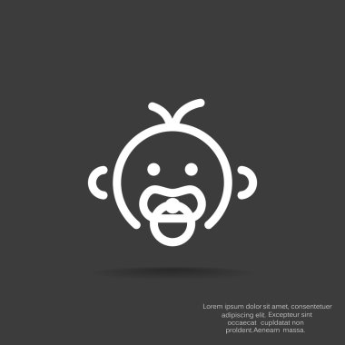 Bebek emziği ile basit simgesi