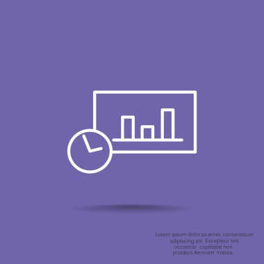 Saat web simgesi ile grafik