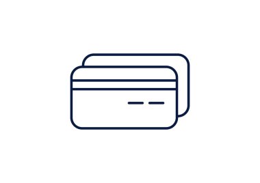 Plastik kart basit web simgesi