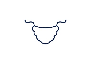 Bebek önlüğü satırı basit simgesi