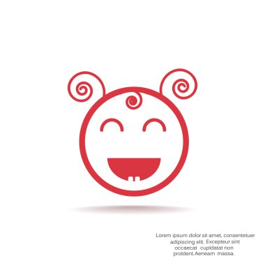 Mutlu bir çocuk yüzü doodle