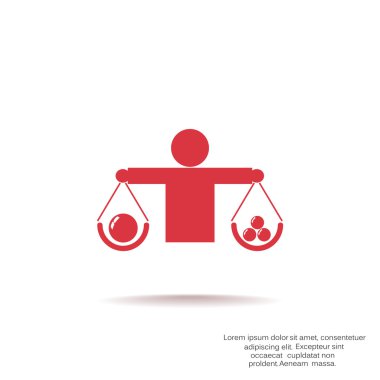 İnsan ölçekler basit web simgesi