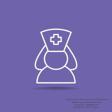 Hemşire siluet web simgesi